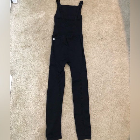 Free People Good Karma High Neck Onesie In Solid Black. NWOT! Sz XS/S - Picture 7 of 10
